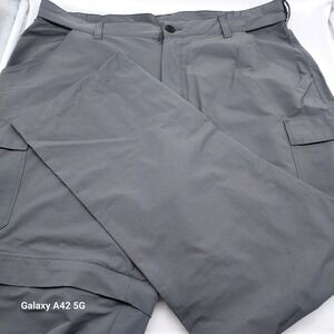 World Wide Sportsman Mens Convertible Cargo Pants Grey 38x30
